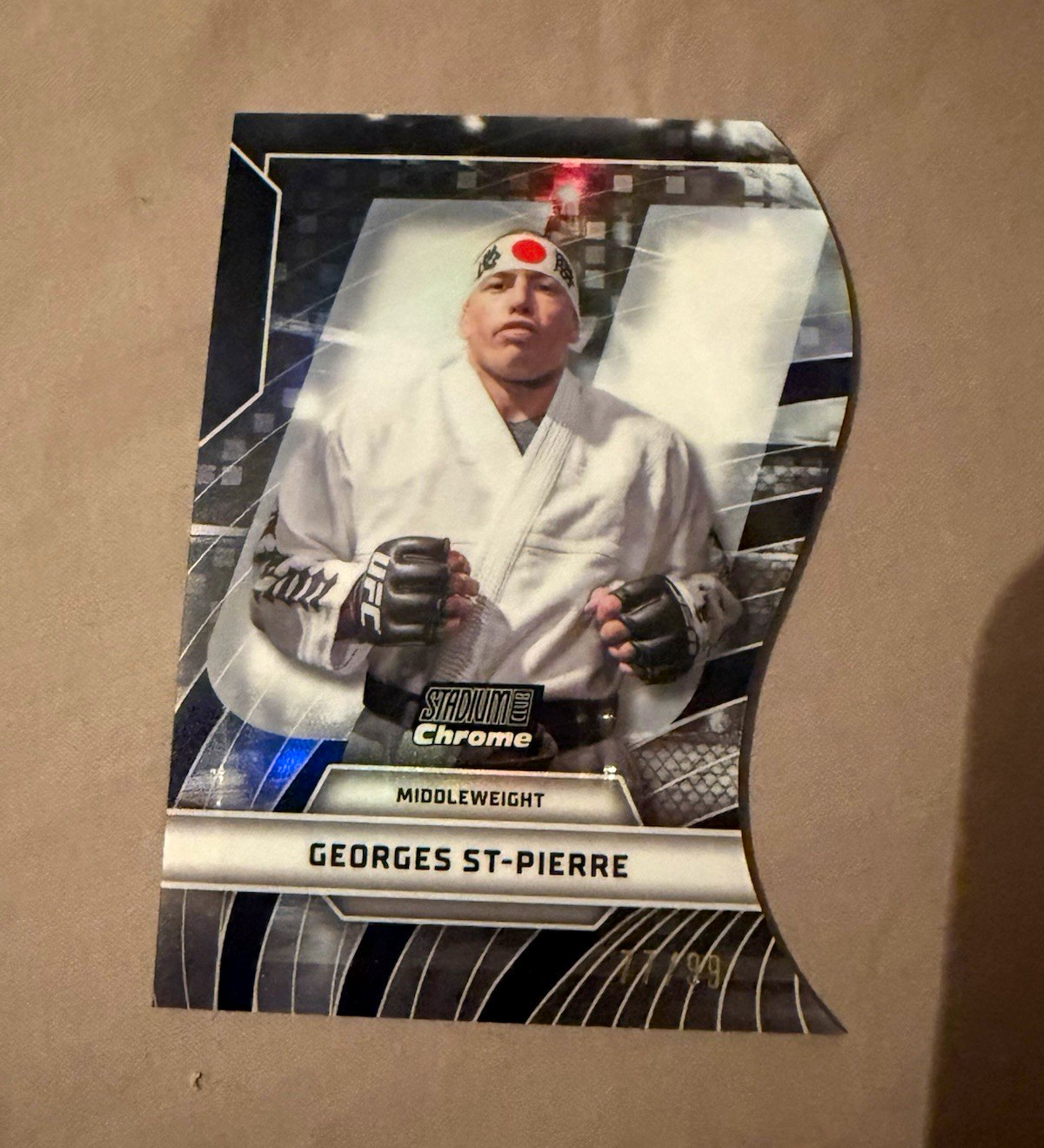 Georges St-Pierre 2026 Topps Stadium Club UFC Triumvirates #TV-25 Black Refractor