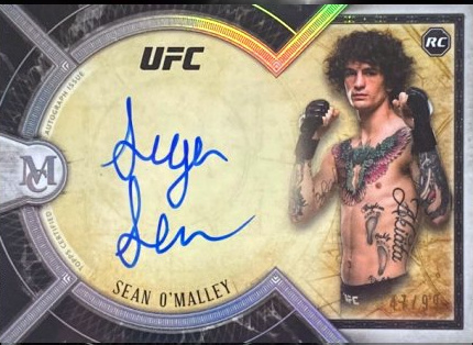 Sean O'Malley 2018 Topps UFC Museum Collection Museum Autographs #MA-SOM Ruby