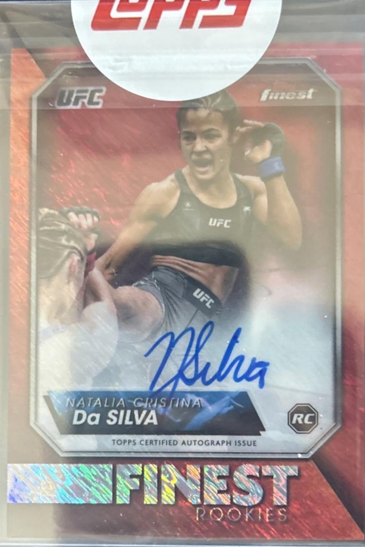 Natalia Silva 2024 Topps Finest UFC Rookie Finest Autographs #RFA-NS Red Refractor