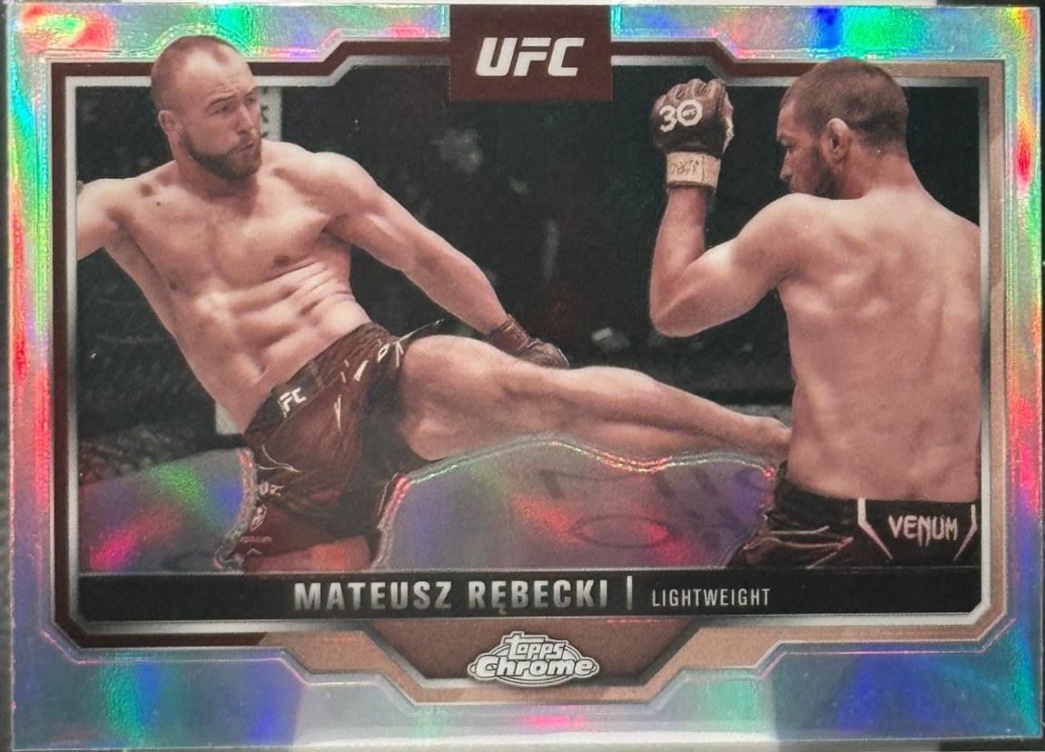 Mateusz Rębecki 2025 Topps Chrome UFC Base #61 Sepia Refractor