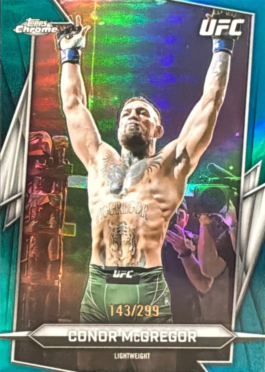 Conor McGregor 2026 Topps Chrome UFC Base #5 Teal Refractor