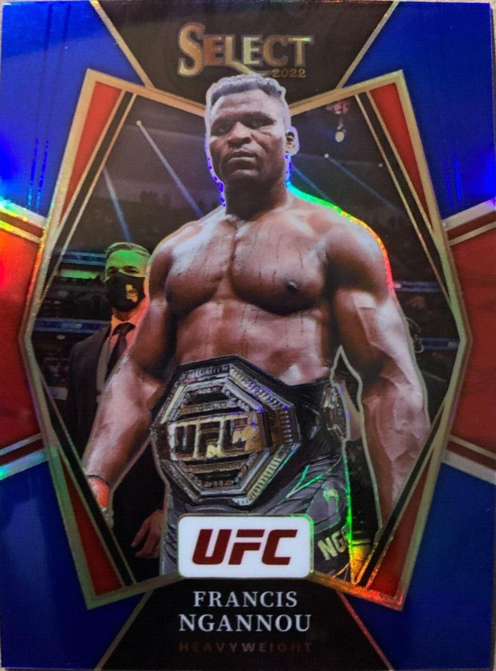 Francis Ngannou 2022 Panini Select UFC Premier Level #131 Blue Prizm