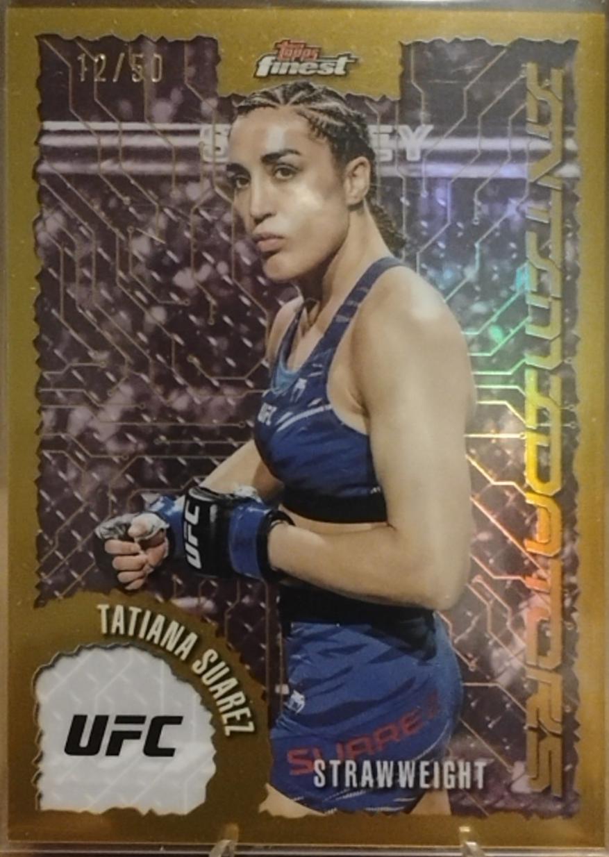 Tatiana Suarez 2025 Topps Finest UFC Intimidators #IT-25 Gold Refractor