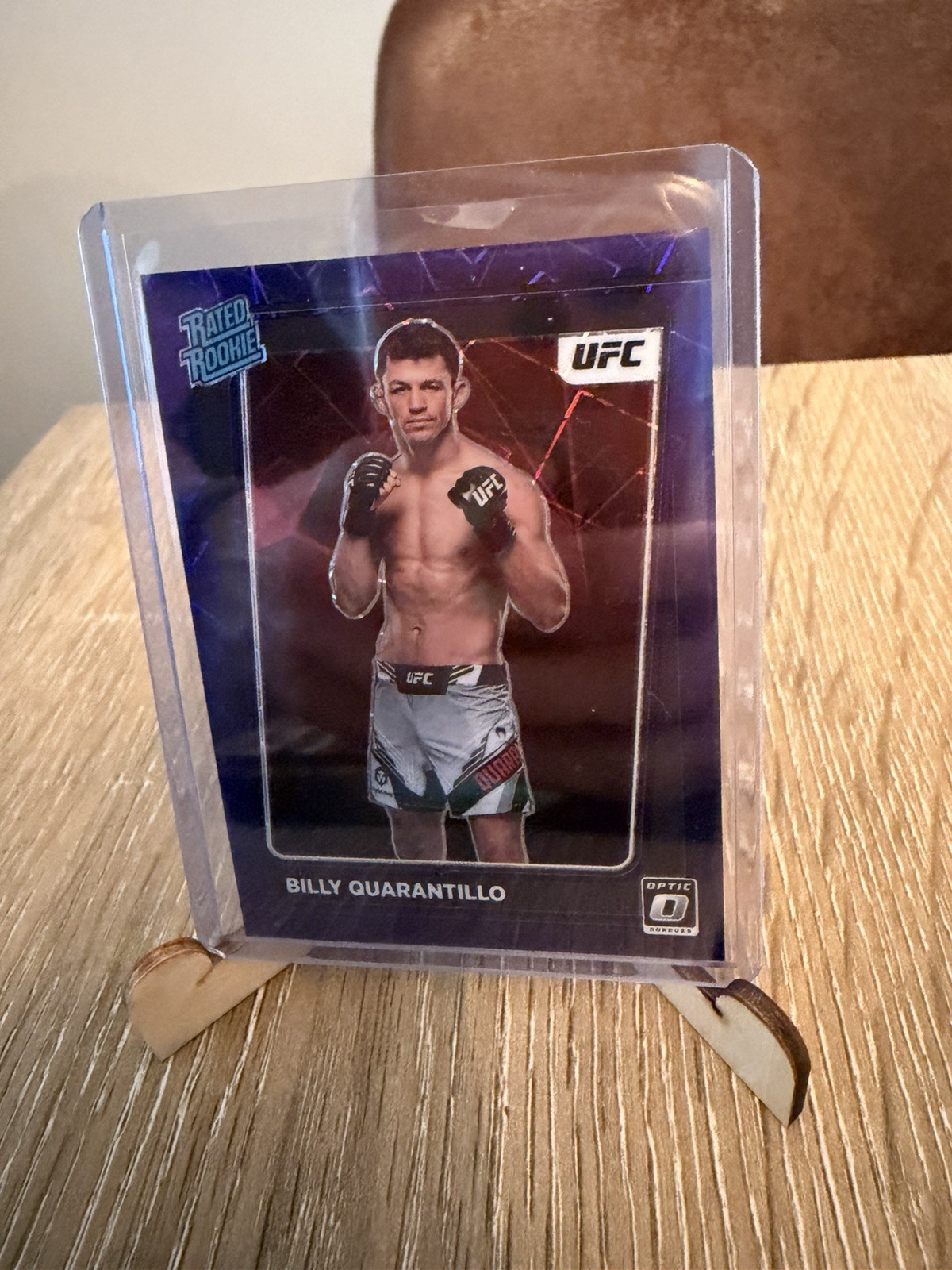 Billy Quarantillo 2022 Panini Donruss Optic UFC Base #107 Purple Velocity