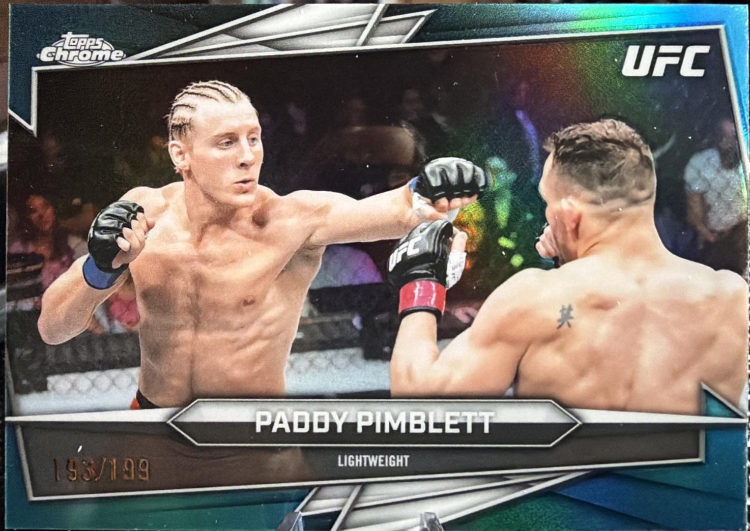 Paddy Pimblett 2026 Topps Chrome UFC Base #23 Aqua Refractor