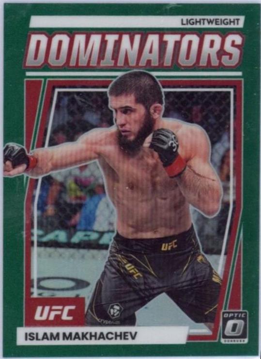 Islam Makhachev 2023 Panini Donruss Optic UFC Dominators #6 Green