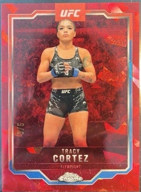 Tracy Cortez 2025 Topps Chrome Sapphire UFC Base Sapphire #134 Red Sapphire