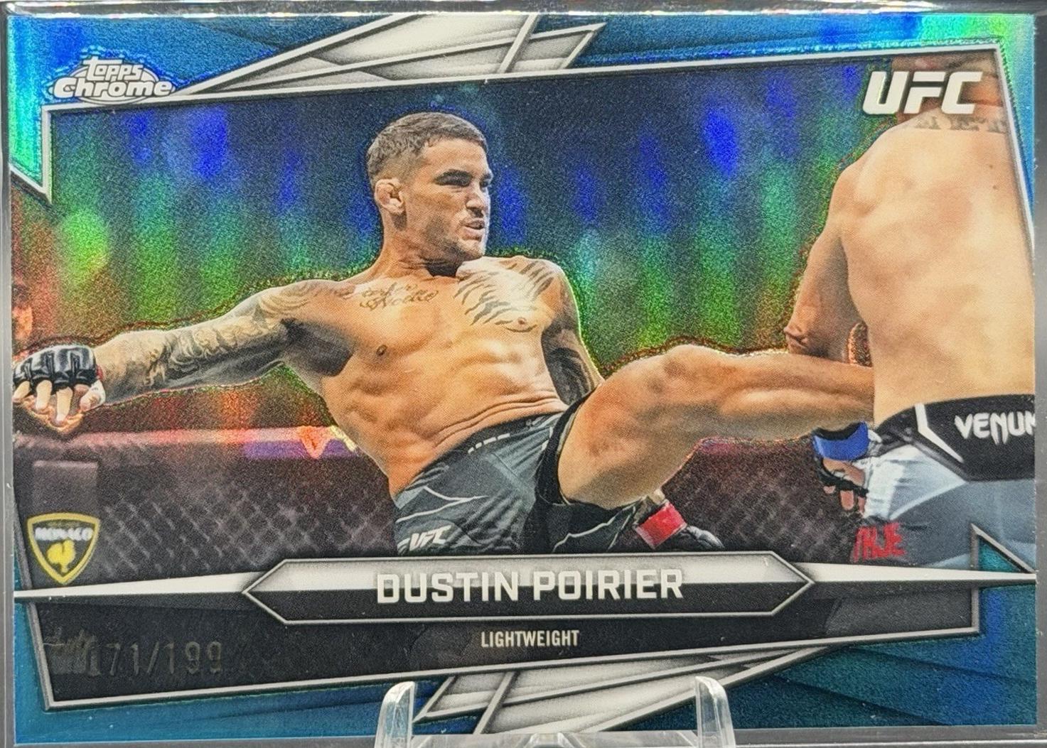 Dustin Poirier 2026 Topps Chrome UFC Base #78 Teal Refractor