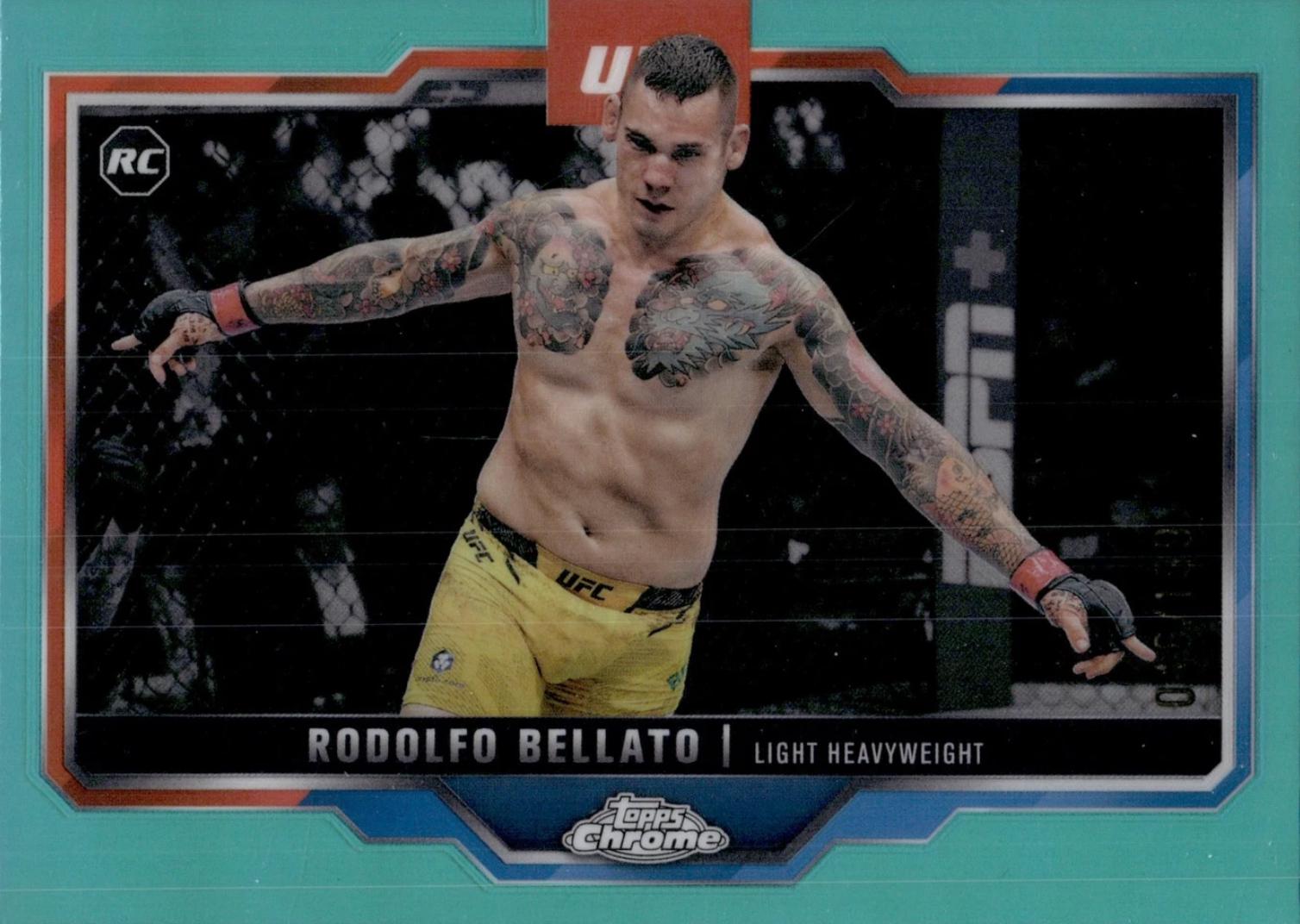 Rodolfo Bellato 2025 Topps Chrome UFC Base #194 Aqua Refractor