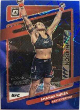 Amanda Nunes 2022 Panini Donruss Optic UFC Base #15 Blue Velocity