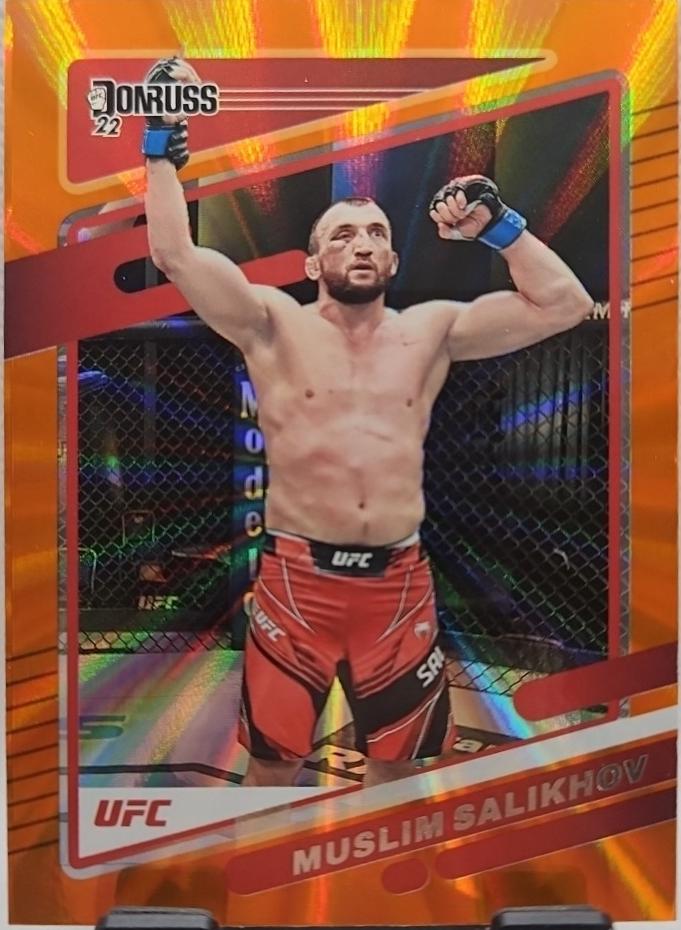 Muslim Salikhov 2022 Panini Donruss UFC Base #137 Orange