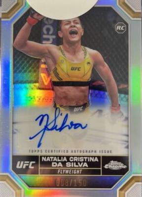 Natalia Silva 2024 Topps Chrome UFC Chrome Rookie Autographs #CRA-NSI Refractor