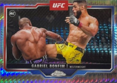 Gabriel Bonfim 2025 Topps Chrome UFC Base #26 Red RayWave