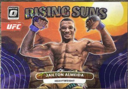 Jailton Almeida 2023 Panini Donruss Optic UFC Rising Suns #11 Purple Velocity