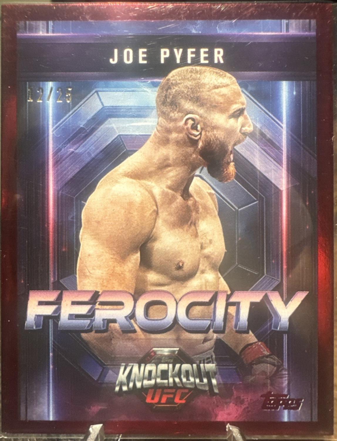 Joe Pyfer 2025 Topps Knockout UFC Ferocity #FE-23 Red