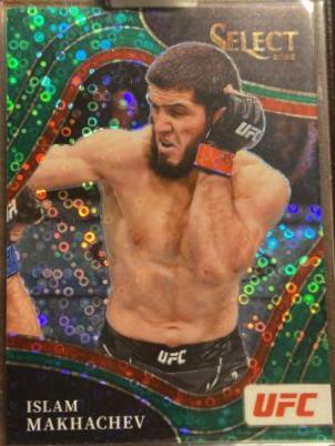 Islam Makhachev 2022 Panini Select UFC Octagonside #207 Green Disco
