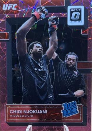 Chidi Njokuani 2023 Panini Donruss Optic UFC Base #102 Pink Velocity