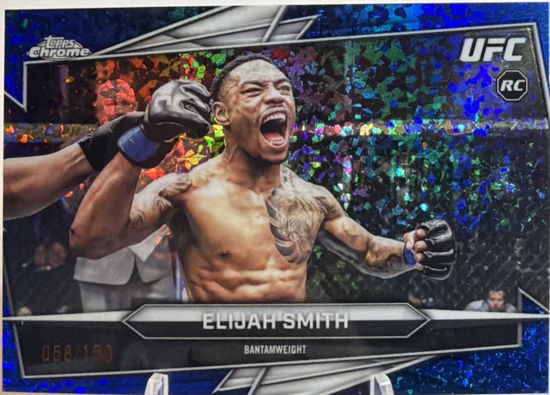 Elijah Smith 2026 Topps Chrome UFC Base #41 Blue Mini Diamonds Refractor