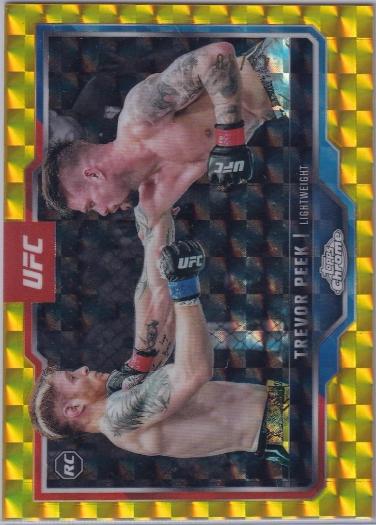 Trevor Peek 2025 Topps Chrome UFC Base #180 Gold Geometric Refractor