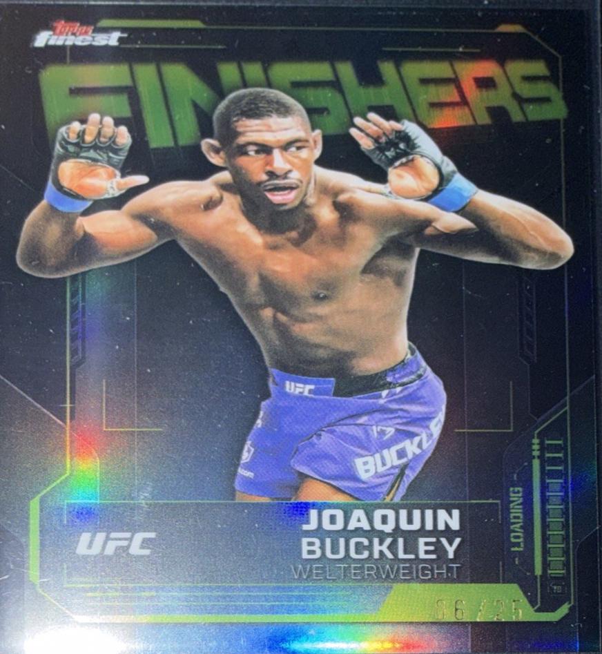 Joaquin Buckley 2025 Topps Finest UFC Finishers #FN-5 Black Refractor