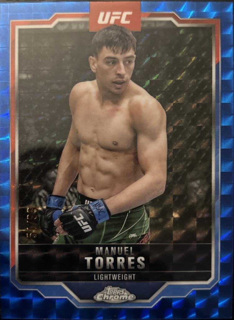 Manuel Torres 2025 Topps Chrome UFC Base #96 Blue Geometric Refractor