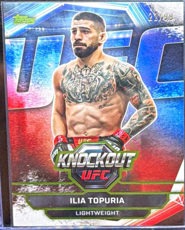 Ilia Topuria 2026 Topps Knockout UFC Base #25 Lime Green