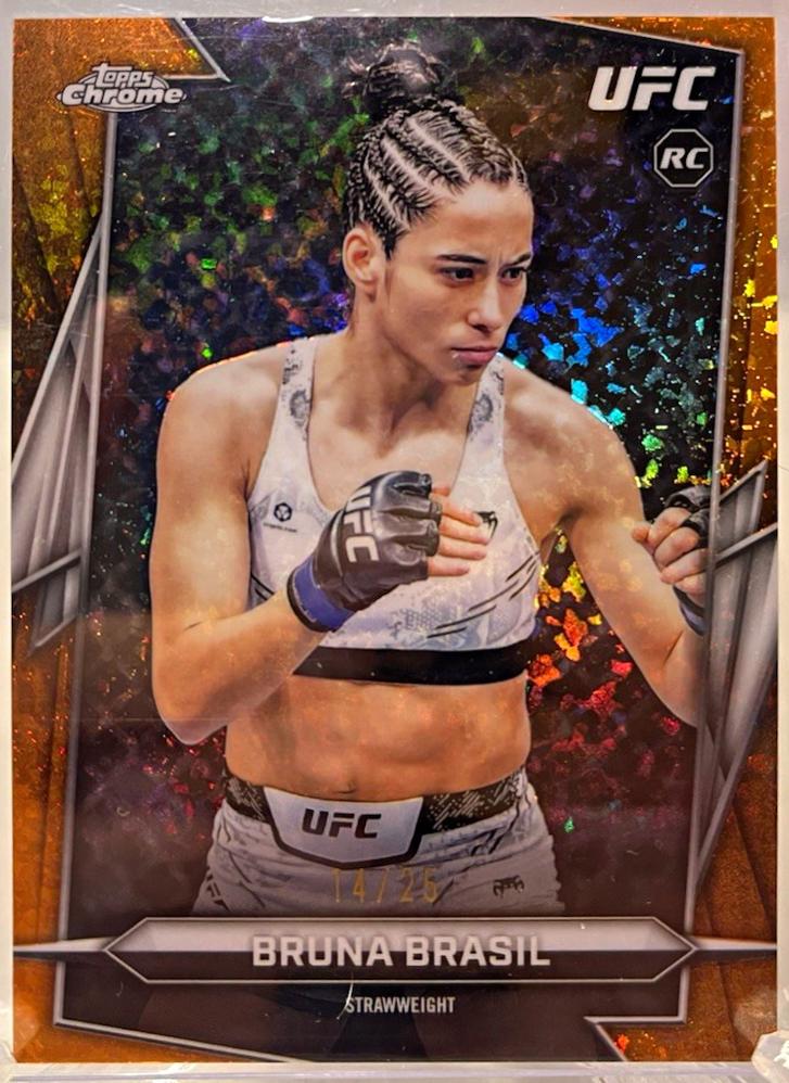 Bruna Brasil 2026 Topps Chrome UFC Base #83 Orange Refractor