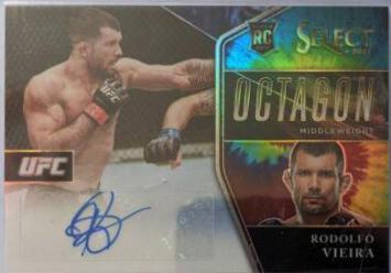 Rodolfo Vieira 2021 Panini Select UFC Octagon Action Signatures #20 Tie Dye Prizms