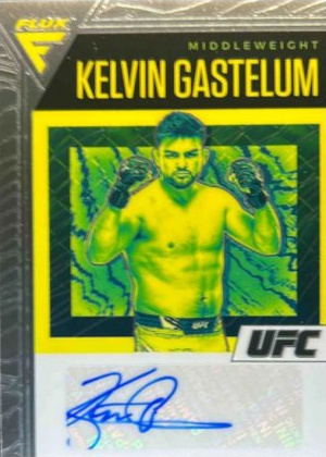 Kelvin Gastelum 2021 Panini Chronicles UFC Flux Auto #30 Red