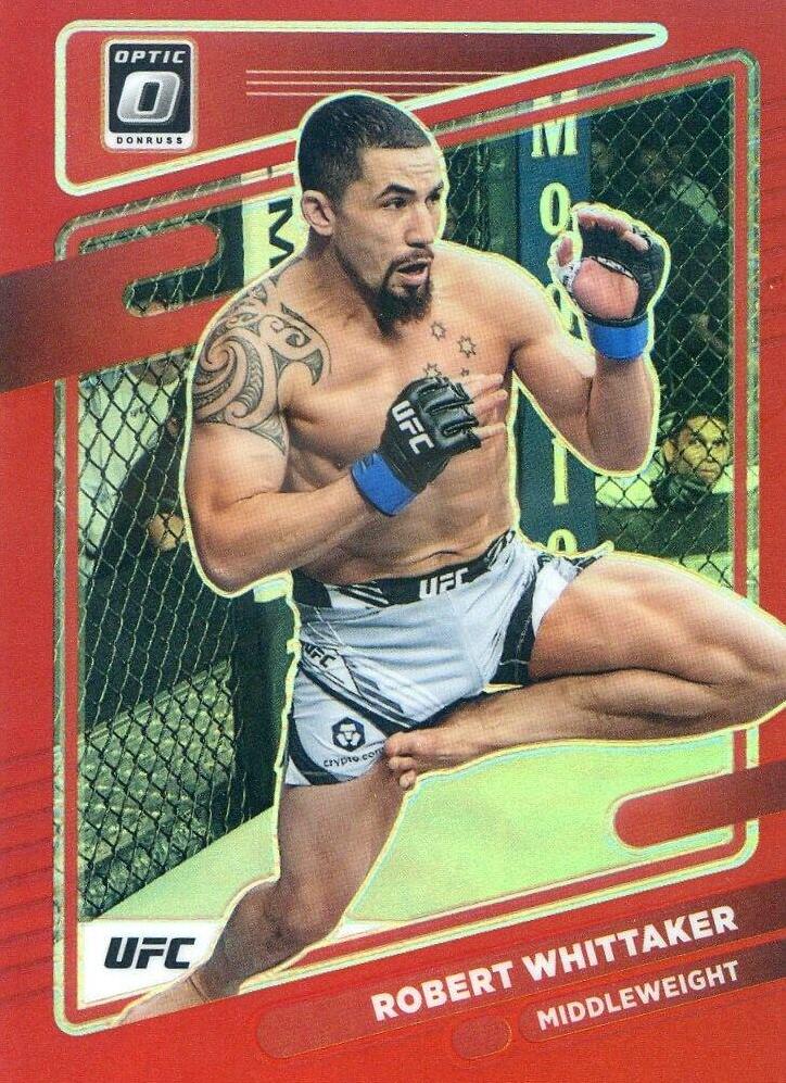 Robert Whittaker 2022 Panini Donruss Optic UFC Base #16 Red