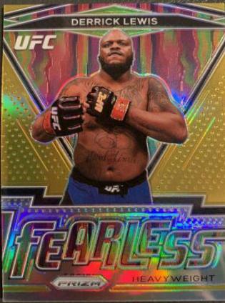 Derrick Lewis 2021 Panini Prizm UFC Fearless #15 Gold