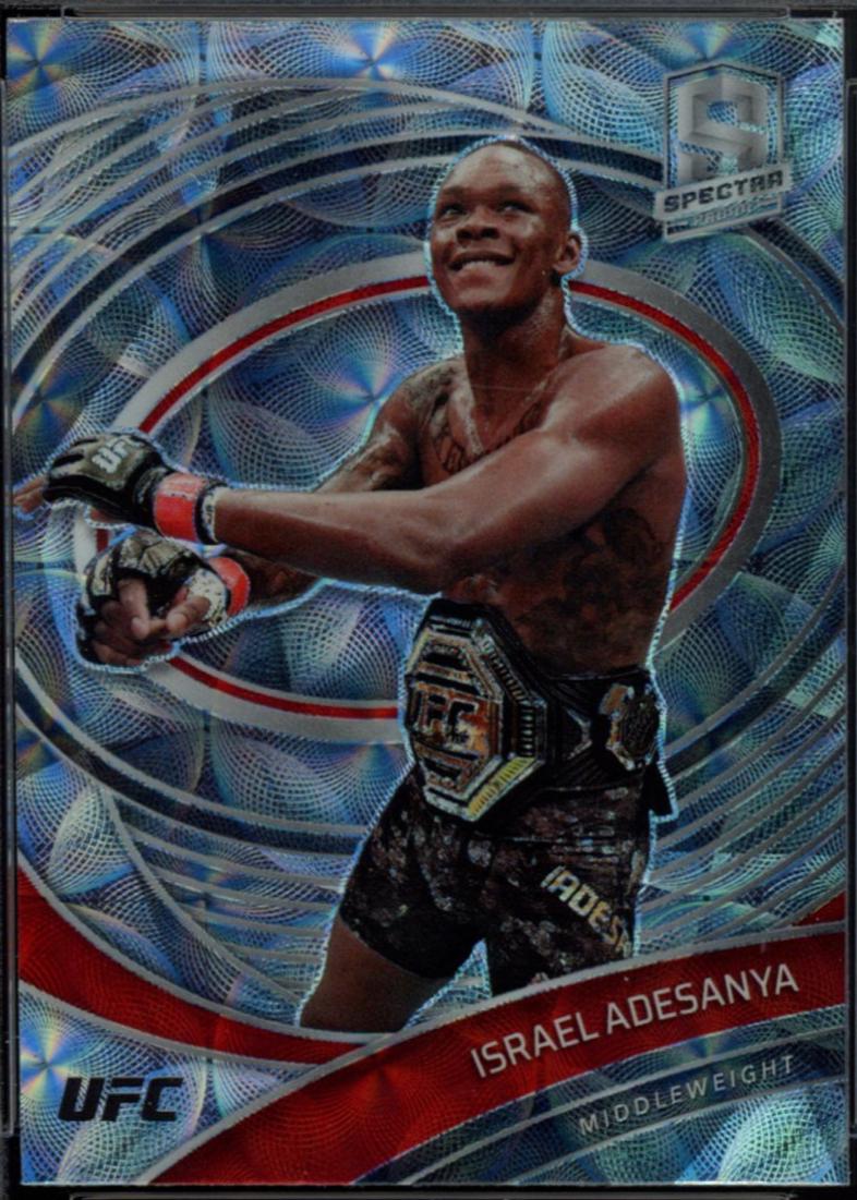 Israel Adesanya 2021 Panini Chronicles UFC Base Spectra #299 Asia
