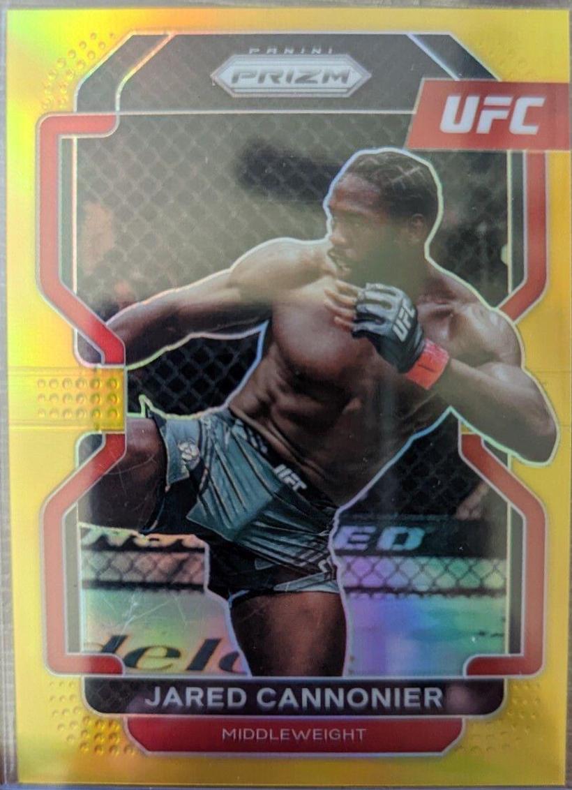 Jared Cannonier 2022 Panini Prizm UFC Base #155 Gold