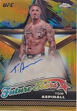 Tom Aspinall 2024 Topps Chrome UFC Future Stars Autographs #FSA-TAS Gold Refractor