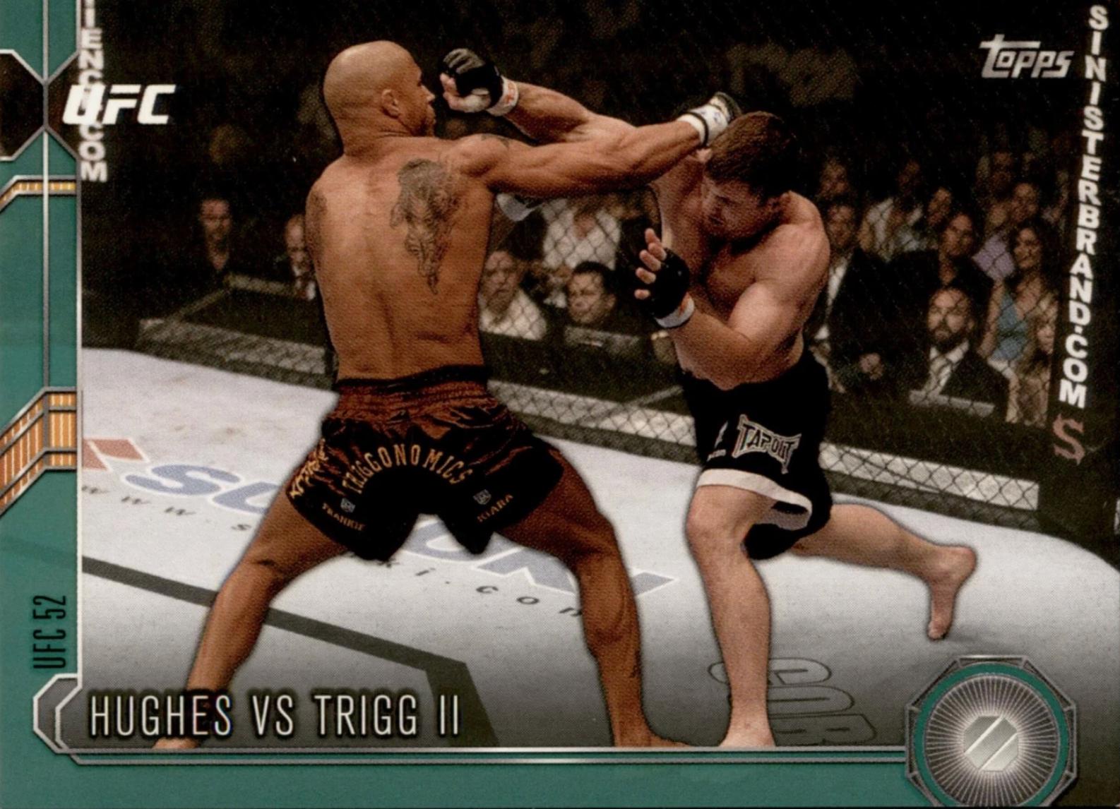 Matt Hughes / Frank Trigg 2015 Topps UFC Chronicles Base #23 Green