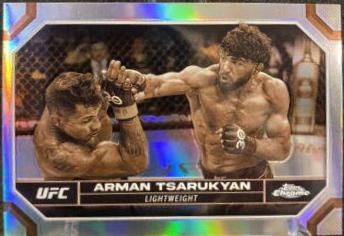 Arman Tsarukyan 2024 Topps Chrome UFC Base #20 Sepia Refractor