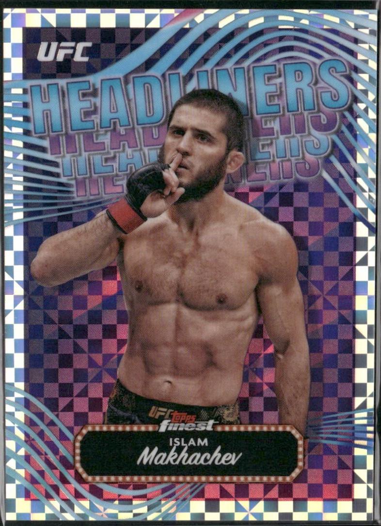 Islam Makhachev 2024 Topps Finest UFC Headliners #HDL-8 Checkerboard Refractor