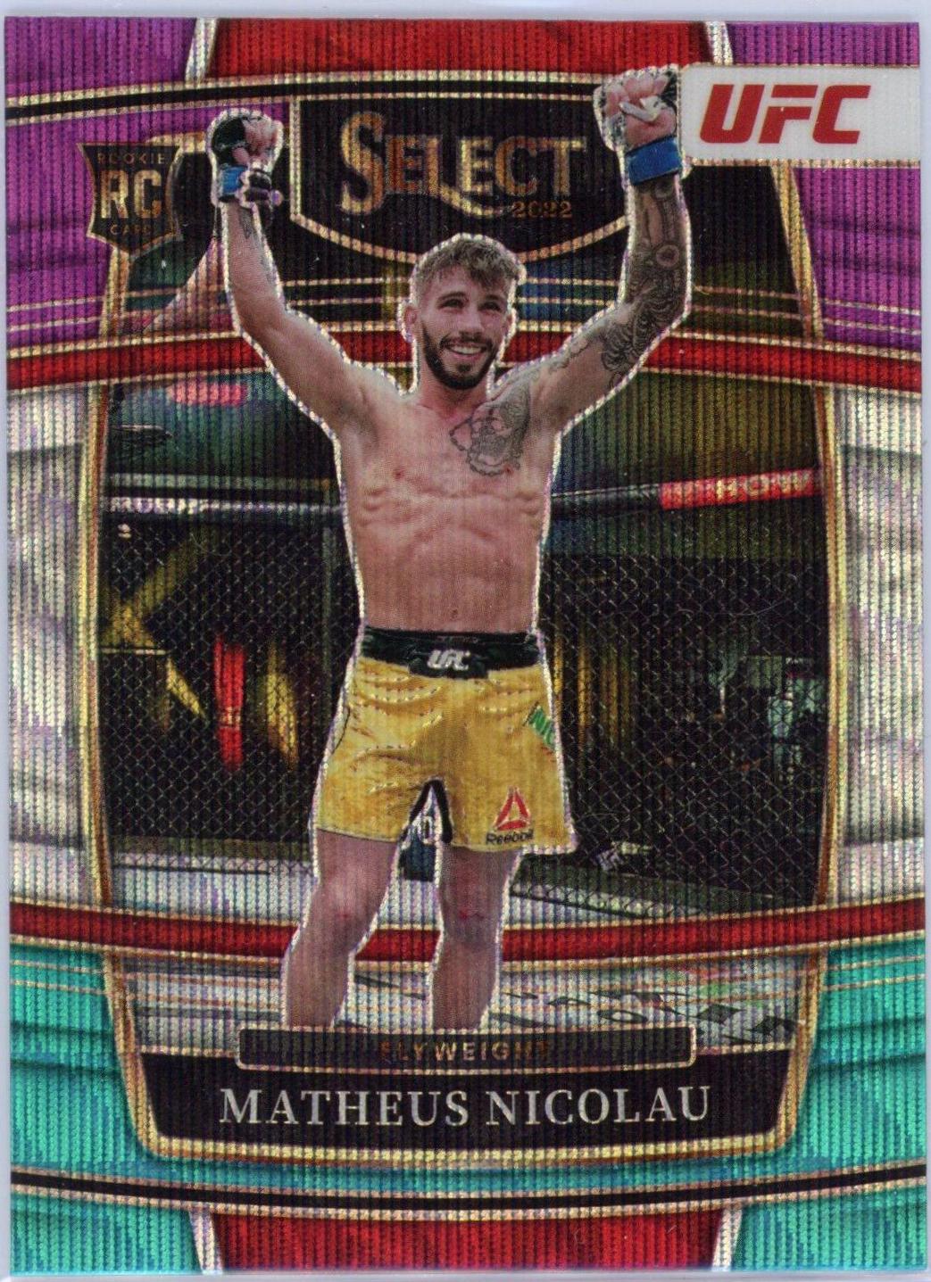 Matheus Nicolau 2022 Panini Select UFC Concourse #83 Green and Purple