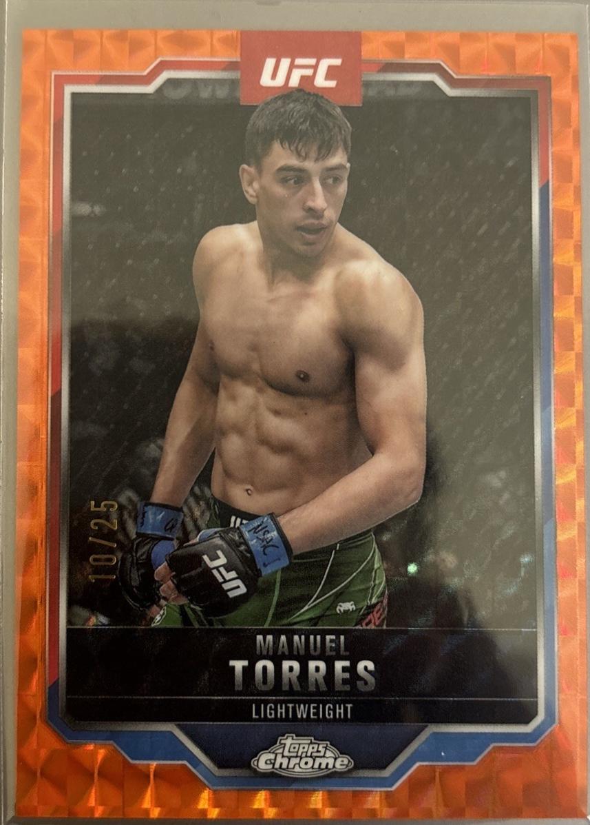 Manuel Torres 2025 Topps Chrome UFC Base #96 Orange Geometric Refractor