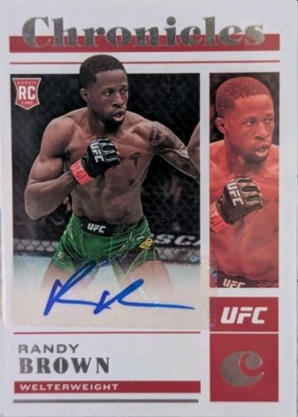 Randy Brown 2023 Panini Chronicles UFC Chronicles Signatures #13 Platinum