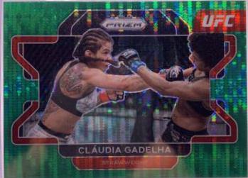 Claudia Gadelha 2022 Panini Prizm UFC Base #19 Green Pulsar