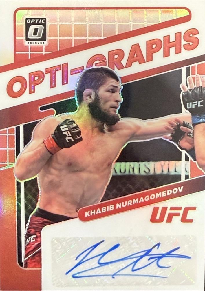 Khabib Nurmagomedov 2022 Panini Donruss Optic UFC Opti-Graphs #8 Red