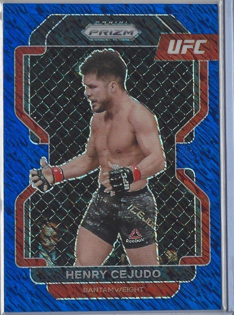 Henry Cejudo 2022 Panini Prizm UFC Base #105 Blue Shimmer