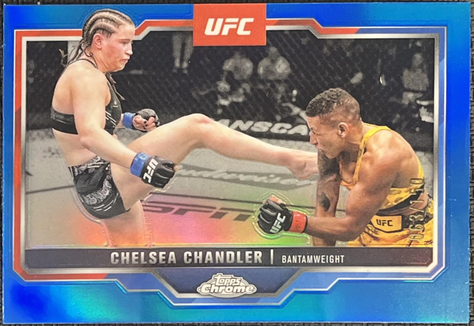 Chelsea Chandler 2025 Topps Chrome UFC Base #79 Blue Refractor