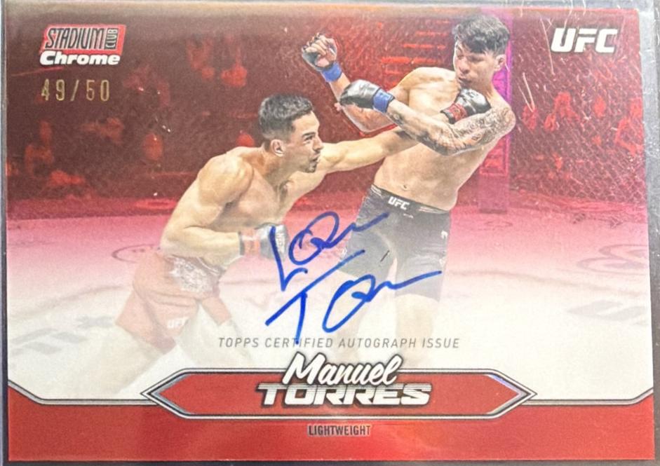 Manuel Torres 2025 Topps Stadium Club UFC Chrome Autographs #CAS-MTS Orange