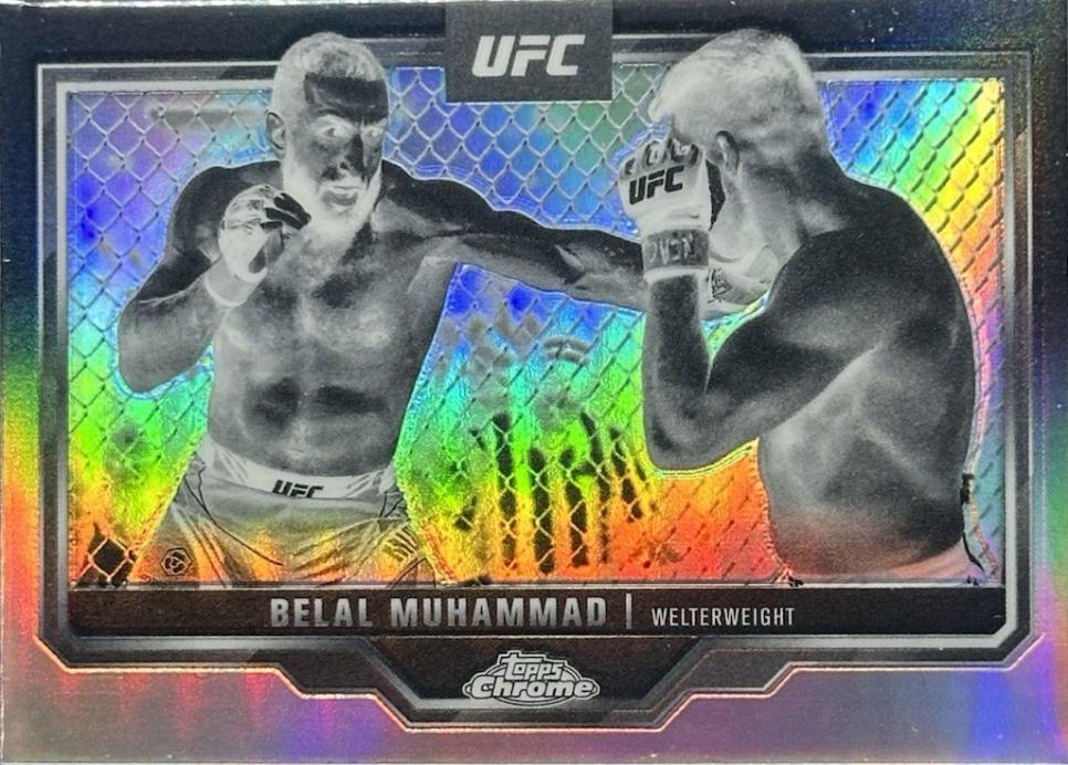 Belal Muhammad 2025 Topps Chrome UFC Base #126 Negative Refractor