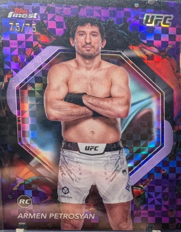 Armen Petrosyan 2024 Topps Finest UFC Base Rare #260 Purple Checkerboard Refractor