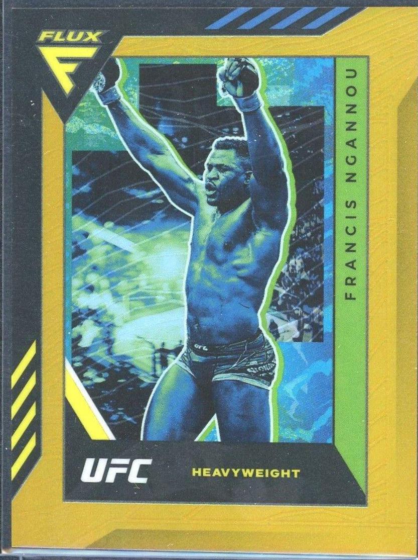 Francis Ngannou 2022 Panini Chronicles UFC Base Flux #343 Gold