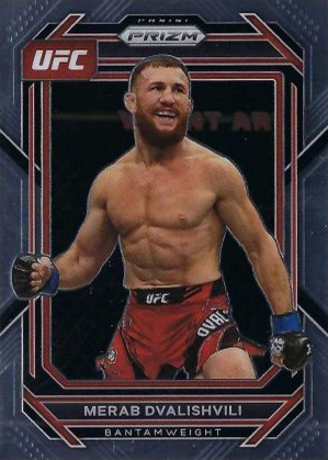 Merab Dvalishvili 2023 Panini Prizm UFC Base #172 Gold Shimmer
