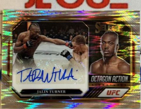 Jalin Turner 2023 Panini Select UFC Octagon Action Signatures #36 Flash